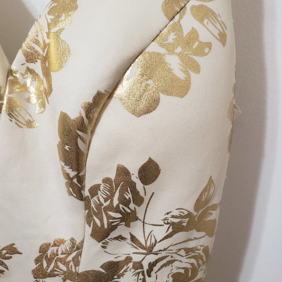 Metallic Roses Scuba Dress By B Darlin Size 5/6 - Picture 5 of 6